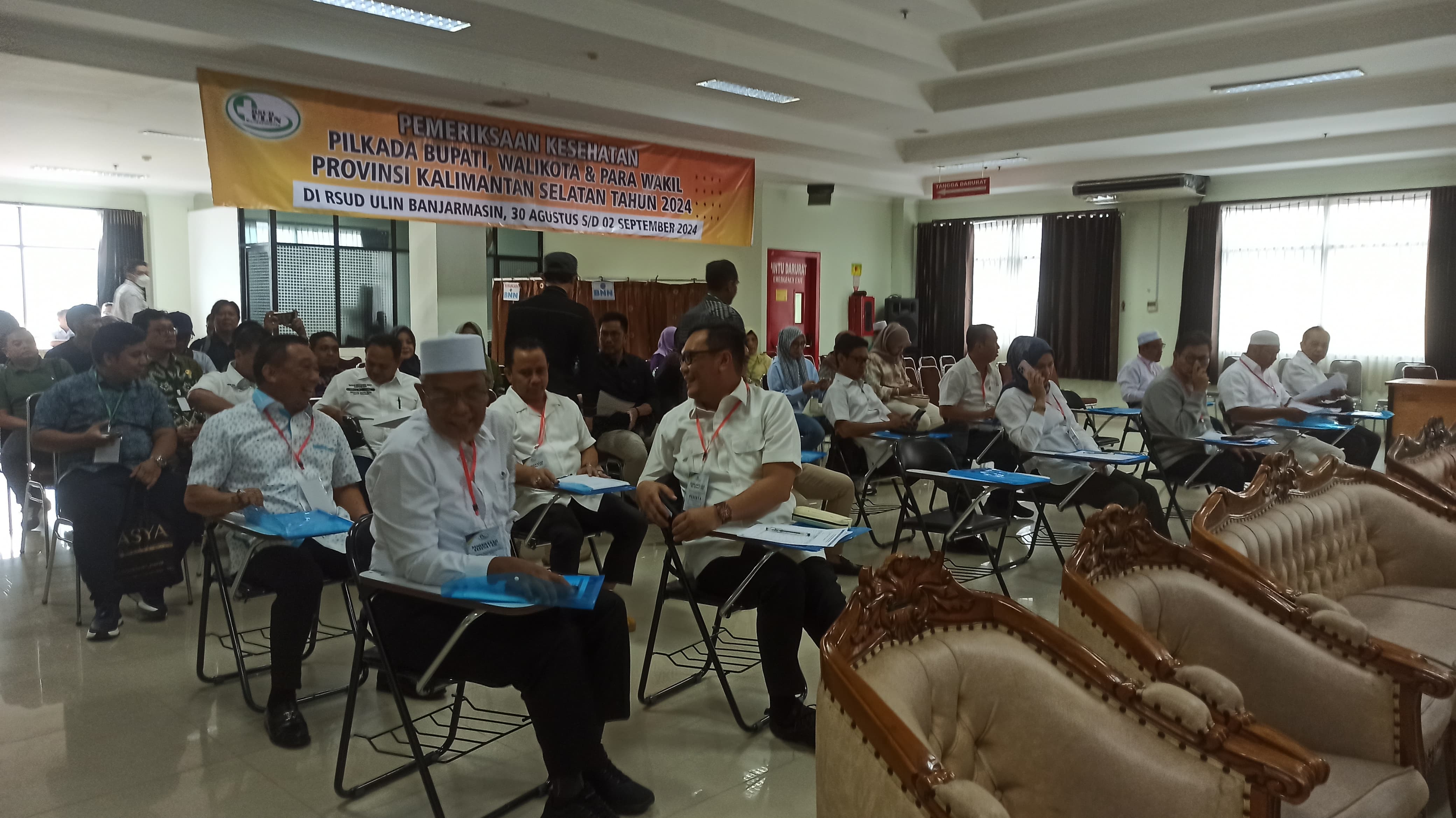 Dokumentasi sebelum pelaksanaan tes psikologi Bapaslon 