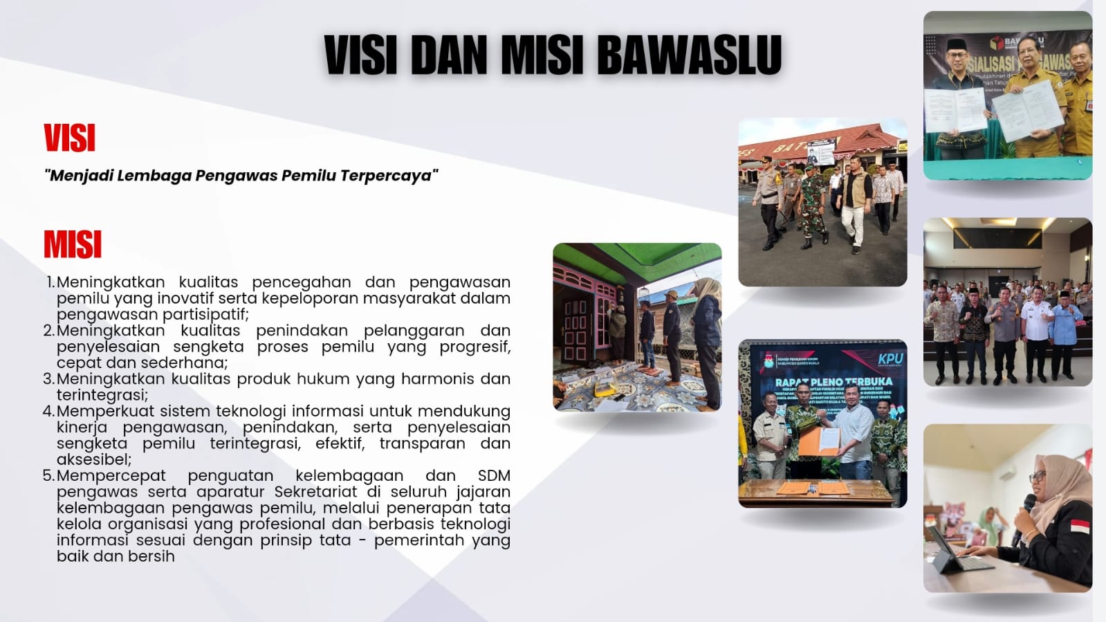 Visi dan Misi Bawaslu 